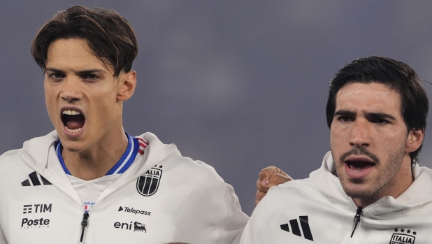 Samuele Ricci (Italy) , Sandro Tonali (Italy) during the Uefa Nations League 24-25 soccer match between France and Italy (group B) at the Parc des Princes, Paris, France -  September 6,  2024. Sport - Soccer . (Photo by Fabio Ferrari/LaPresse)