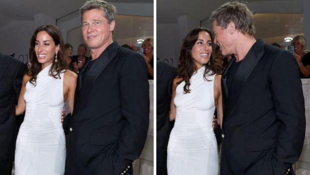 Brad Pitt e Ines de Ramon felici e sorridenti a Parigi, ma il matrimonio non è all'orizzonte