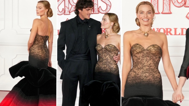 Margot Robbie, favolosa alla première di Cime tempestose. Gli sguardi d'intesa con Jacob Elordi