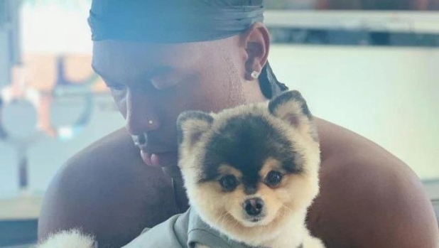 Daniel Sturridge con il suo cagnolino Lucky Lucci. Instagram