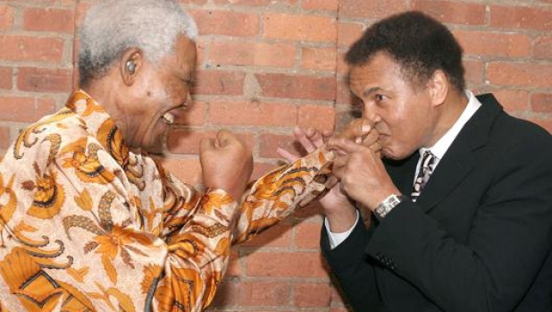 Muhammad Ali con Nelson Mandela