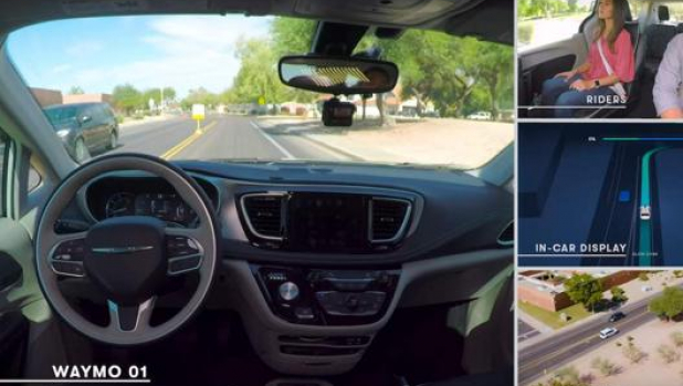 Un taxi a guida autonoma di Waymo, società del gruppo Google che si occupa di guida autonoma