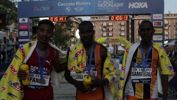 Jesolo Moonlight Half Marathon vincitori podio maschile