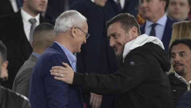 Claudio Ranieri e Francesco Totti