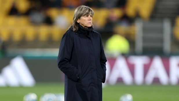WELLINGTON, NEW ZEALAND - JULY 29: Milena Bertolini, Head Coach of Italy, is seen prior to the FIFA Women's World Cup Australia & New Zealand 2023 Group G match between Sweden and Italy at Wellington Regional Stadium on July 29, 2023 in Wellington, New Zealand. (Photo by Catherine Ivill/Getty Images)