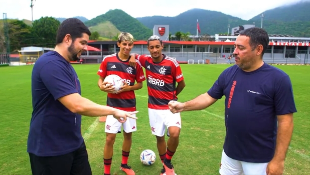 Flamengo, i tifosi con i calciatori