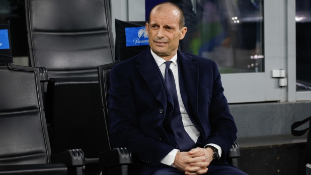 Juventus FC's coach Massimiliano Allegri during the Italian Serie A soccer match between FC Inter and Juventus FC at Giuseppe Meazza Stadium in Milan, Italy, 4 February 2024. ANSA / ROBERTO BREGANI