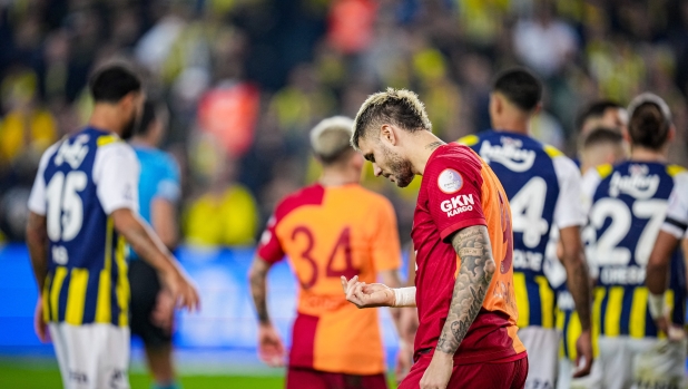 12/24/2023 Istanbul, Turkey. Mauro Icardi of Galatasaray seen during the match. Fenerbahce and Galatasaray faced each other in the Trendyol Super Lig (Turkish Super League), the match took place at Fenerbahce Sukru Saracoglu Stadium (Photo by Yagiz Gurtug / Middle East Images / Middle East Images via AFP)