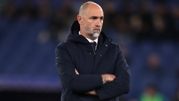 ROME, ITALY - APRIL 23: Igor Tudor, Head Coach of SS Lazio, looks on prior to the Coppa Italia Semi-final Second Leg match between SS Lazio and Juventus FC at Stadio Olimpico on April 23, 2024 in Rome, Italy. (Photo by Paolo Bruno/Getty Images)