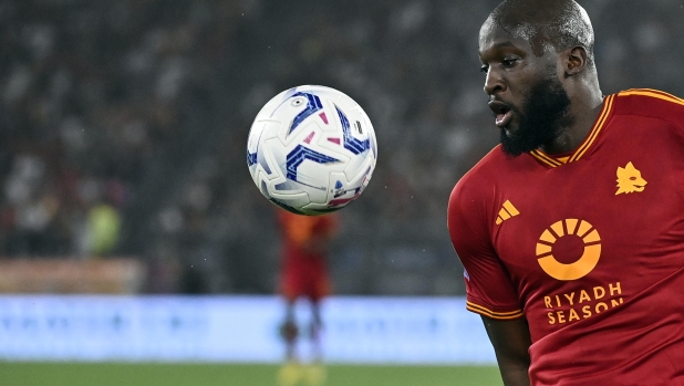 RomaÕs Romelu Lukaku in action during the Serie A soccer match between AS Roma and Genoa CFC at the Olimpico stadium in Rome, Italy, 19 May 2024. ANSA/RICCARDO ANTIMIANI