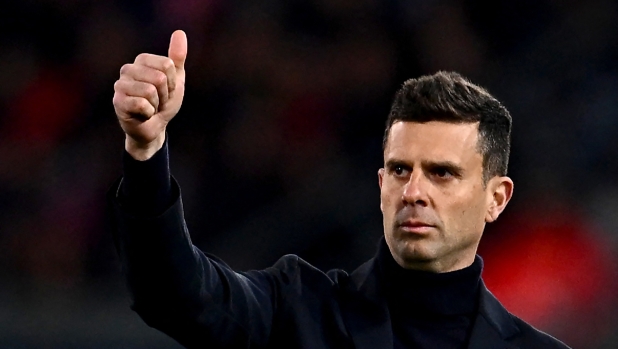 (FILES) Bologna's Italian coach Thiago Motta gestures during the Italian Serie A football match between Bologna and Inter Milan at the Renato-Dall'Ara stadium in Bologna on March 9, 2024. Italian giants Juventus on June 12, 2024 named Thiago Motta as their new coach, replacing Massimiliano Allegri who was sacked last month. (Photo by Gabriel BOUYS / AFP)