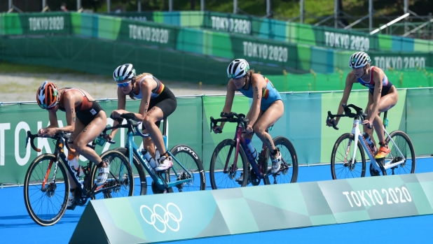 Cassandre Beaugrand (FRA) competes in Triathlon Mixed Relay during the Olympic Games Tokyo 2020, at Odaiba Marine Park, on July 31, 2021, in Tokyo, Japan, Photo Philippe Montigny / KMSP (Photo by MONTIGNY Philippe / KMSP / KMSP via AFP)
