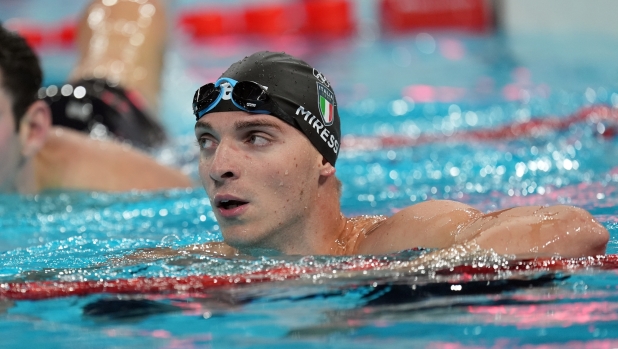 Alessandro Miressi from Italy in action at the 2024 Summer Olympics, Tuesday, July 30, 2024, in Paris, France. (Photo by Gian Mattia D'Alberto/LaPresse)