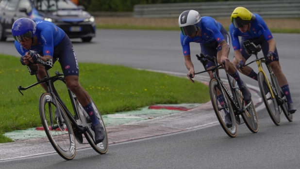 2024 UEC Road European Championships - Limburg - Flanders - Elite Team Time Trial Mixed Relay 52,3 km - 12/09/2024 - Italy - photo Luca Bettini/SprintCyclingAgency©2024