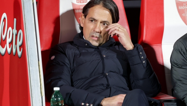 FC Inter's coach Simone Inzaghi prior to the Italian Serie A soccer match between AC Monza and FC Inter at U-Power Stadium in Monza, Italy, 13 January 2024. ANSA / ROBERTO BREGANI