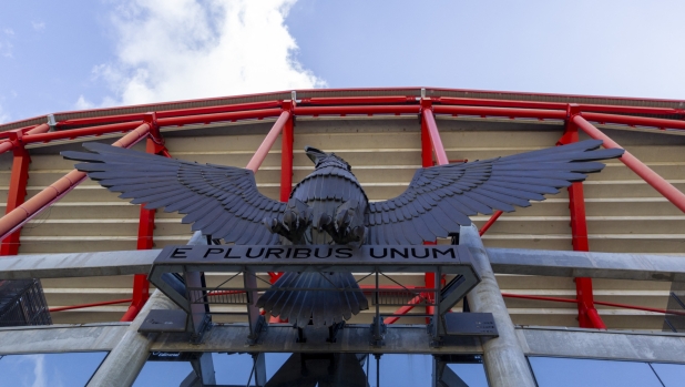 An exterior view of the Benfica ''Estadio da Luz'' in Lisbon, Portugal, on September 7, 2024. The soccer team has a new coach, Portuguese expert Bruno Lage, who signs a contract until the summer of 2026. Lage is preceded by Roger Schmidt, who leaves the club following the 1-1 draw against Moreirense on September 1. (Photo by Luis Boza/NurPhoto via Getty Images) (Photo by Luis Boza/NurPhoto) (Photo by Luis Boza / NurPhoto / NurPhoto via AFP)