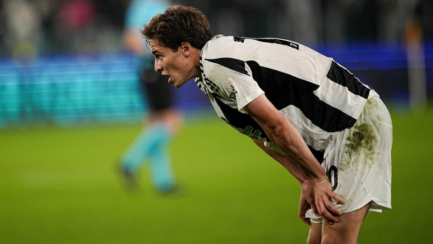 Juventus' Kenan Yildiz reacts  after the Uefa Champions League soccer match, between Juventus and Stuttgart at the Allianz Stadium in Turin, north west Italy - Tuesday, October 22, 2024. Sport - Soccer (Photo by Marco Alpozzi/Lapresse)