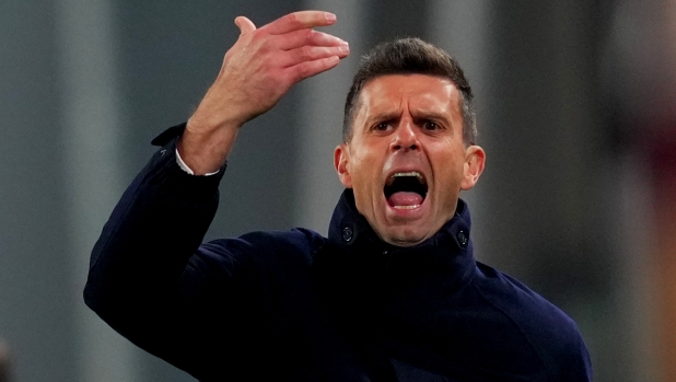 Juventus? head coach Thiago Motta during  the Serie A soccer match between Juventus and Torino at Allianz Stadium in Turin , North Italy - Saturday , November 09 , 2024. Sport - Soccer . (Photo by Spada/Lapresse)