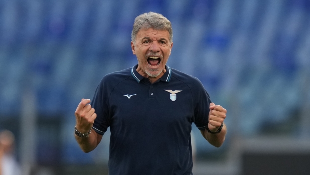 LazioÕs head coach Marco Baroni during the Serie A EniLive soccer match between Lazio and Genoa at the Rome's Olympic stadium, Italy - Sunday  October 27, 2024 - Sport  Soccer ( Photo by Alfredo Falcone/LaPresse )