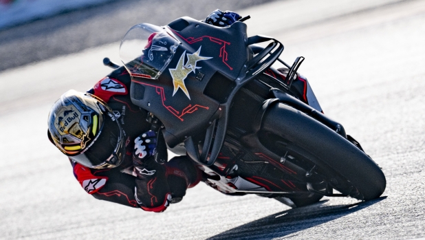 89 MARTIN Jorge (spa), Aprilia Racing Team Gresini, Aprilia RS-GP 2025, action during the 2024 MotoGP Test Barcelona on the Barcelona-Catalunya Circuit from November 19, at Montmelo, Spain - Photo Studio Milagro / DPPI (Photo by GIGI SOLDANO / Studio Milagro / DPPI via AFP)