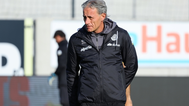 Mister Marco Zaffaroni alla sua prima partita sulla panchina biancorossa  SudTirol e Sassuolo del Campionato italiano di calcio Serie BKT 2024/2025 - Stadio Druso a Bolzano, Italia - 9 Novembre 2024 - Sport calcio.
(Photo by Ufficio Stampa FCS - Foto Bordoni/LaPresse)