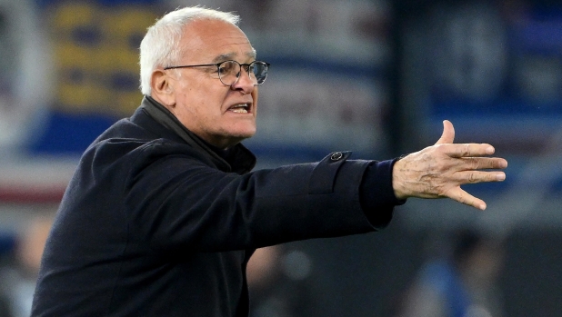 AS Roma's head coach Claudio Ranieri reacts during the Italian Cup round of 16 soccer match between AS Roma and UC Sampdoria at the Olimpico stadium in Rome, Italy, 18 December 2024.  ANSA/ETTORE FERRARI