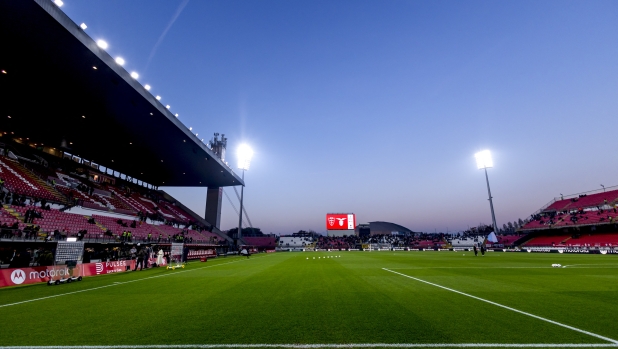 A general view of U-Power Stadium prior to the Serie A match between AC Monza and SS Lazio in Monza, Italy, on November 10, 2024 (Photo by Mairo Cinquetti/NurPhoto). (Photo by Mairo Cinquetti / NurPhoto / NurPhoto via AFP)