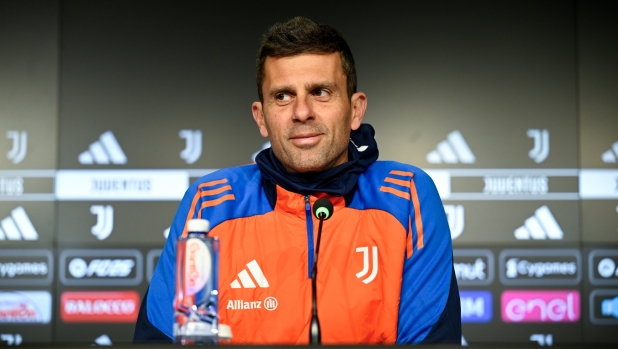 TURIN, ITALY - DECEMBER 21: Juventus head coach Thiago Motta during a Press Conference at Allianz Stadium on December 21, 2024 in Turin, Italy. (Photo by Daniele Badolato - Juventus FC/Juventus FC via Getty Images)