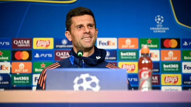 TURIN, ITALY - DECEMBER 10: Thiago Motta of Juventus during the UEFA Champions League 2024/25 League Phase MD6 press conference at Allianz Stadium on December 10, 2024 in Turin, Italy. (Photo by Daniele Badolato - Juventus FC/Juventus FC via Getty Images)