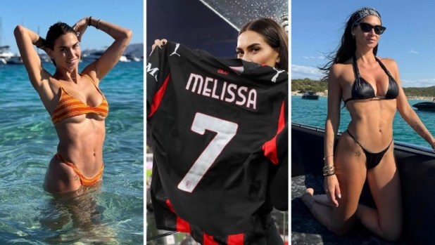 Melissa Satta, 40 anni al top con corsa, tennis, pasta a pranzo e... il Milan