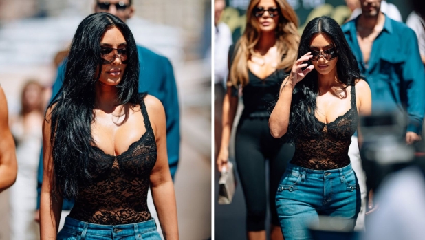 GP Monaco, la prima volta di Kim Kardashian nel paddock Ferrari per sostenere Lewis Hamilton