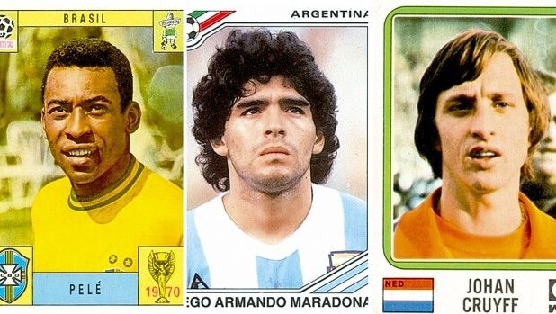 Pelè, Diego e Van Basten, Messi e Baggio: i 28 calciatori più grandi dei Mondiali firmati Panini