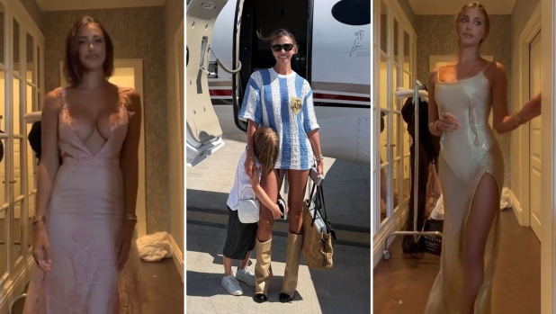 La "noche" palermitana di Belen Rodriguez: look da sogno, champagne e un arrivo da vera star