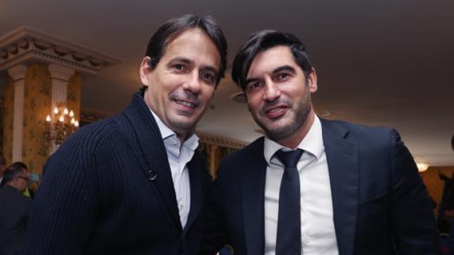 Simone Inzaghi e Paulo Fonseca, pronti a ripartire da lunedì. Getty