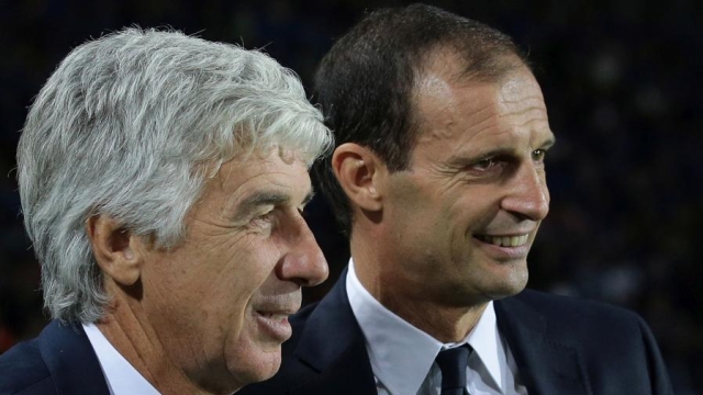 Gian Piero Gasperini, 63 anni, allenatore italiano dell'Atalanta, e Massimiliano Allegri, 54 anni, allenatore italiano della Juventus. Getty