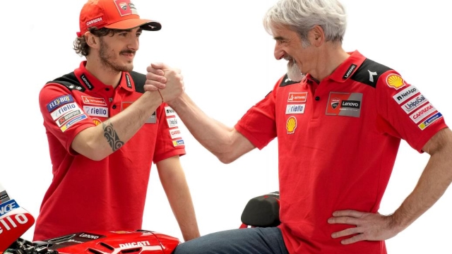Pecco Bagnaia e Gigi Dall'Igna, general manager Ducati