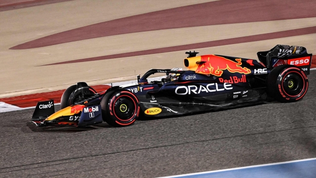 Red Bull's Dutch driver Max Verstappen drives during the second practice session ahead of the Bahrain Formula One Grand Prix at the Bahrain International Circuit in the city of Sakhir on March 18, 2022. (Photo by OZAN KOSE / AFP)