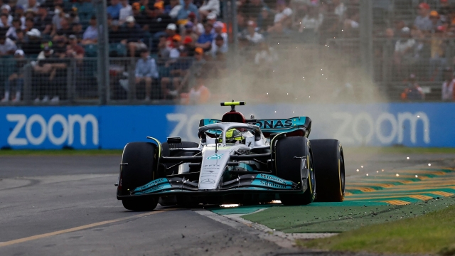 Lewis Hamilton in azione in Australia. AFP