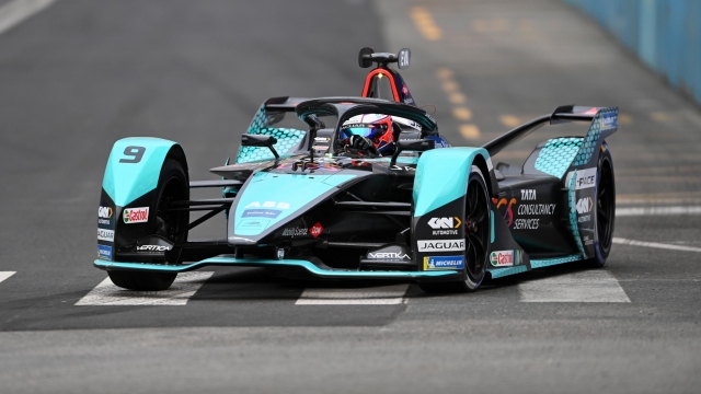 ROME, ITALY - APRIL 09: In this handout from Jaguar Racing, Mitch Evans (NZL), Jaguar TCS Racing, Jaguar I-TYPE 5 ahead of the ABB FIA Formula E Championship - 2022 Rome E-Prix Round Four on April 09, 2022 in Rome, Italy. (Photo by Handout/Jaguar Racing via Getty Images)