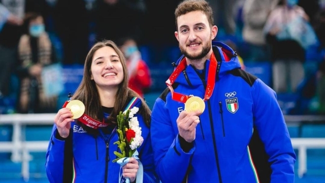 Stefania Constantini e Amos Mosaner, coppia d'oro alle Olimpiadi di Pechino