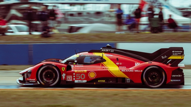La Ferrari Hypercar numero 50 giunta sul podio a Siebring