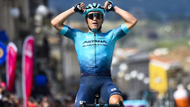 Giro di Sicilia 2023 - 5th Edition - 4th stage Barcellona Pozza di Gotto  - Giarre 216 km - 14/04/2023 - Alexey Lutsenko (KAZ - Astana Qazaqstan Team) - photo Tommaso Pelagalli/SprintCyclingAgency©2023