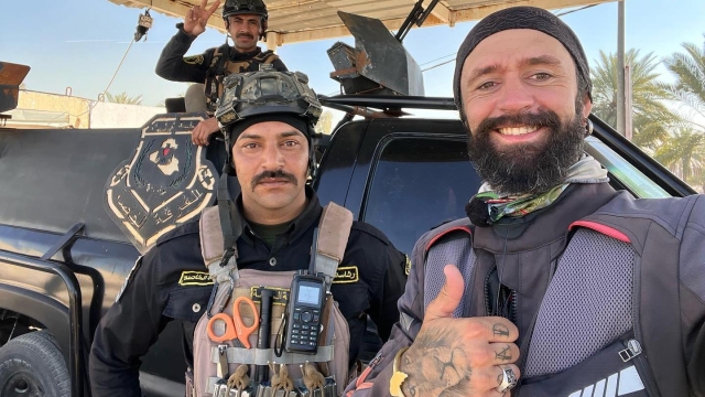 Fabry Rock con i militari in Iraq