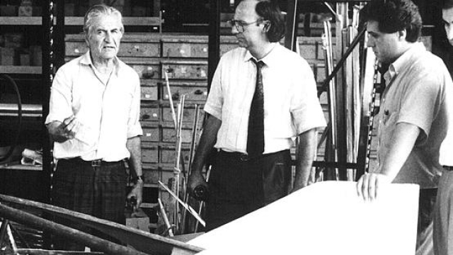 Giotto Bizzarrini, primo a sinistra, nel 1989
