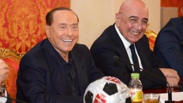 Berlusconi, Brocchi e Galliani nel 2019. Ansa