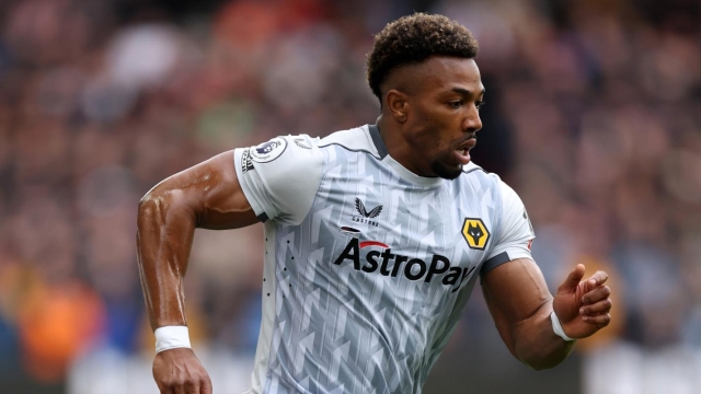 NOTTINGHAM, ENGLAND - APRIL 01: Adama Traore of Wolverhampton Wanderers during the Premier League match between Nottingham Forest and Wolverhampton Wanderers at City Ground on April 01, 2023 in Nottingham, England. (Photo by Catherine Ivill/Getty Images)