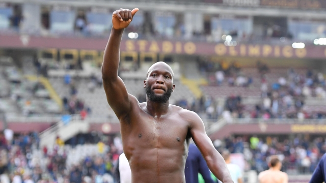 Inter's Romelu Lukaku at the end of the italian Serie A soccer match Juventus FC vs AC Milan at the Allianz Stadium in Turin, Italy, 03 June 2023 ANSA/ALESSANDRO DI MARCO