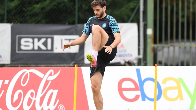 DIMARO, ITALY - JULY 22: Khvicha Kvaratskhelia of Napoli during a SSC Napoli training session on July 22, 2023 in Dimaro, Italy. (Photo by SSC NAPOLI/SSC NAPOLI via Getty Images)