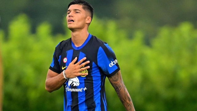 COMO, ITALY - JULY 21: Joaquin Correa of FC Internazionale in action during the friendly match between FC Internazionale Milano and Pergolettese at Appiano Gentile on July 21, 2023 in Como, Italy. (Photo by Mattia Ozbot - Inter/Inter via Getty Images)