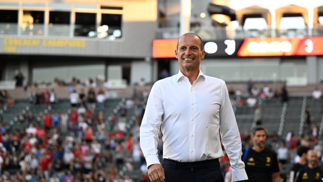 CARSON, CALIFORNIA - JULY 27: Manager Massimiliano Allegri of Juventus smiles during the pre-season friendly match between Juventus and AC Milan at Dignity Health Sports Park on July 27, 2023 in Carson, California. (Photo by Daniele Badolato - Juventus FC/Juventus FC via Getty Images)